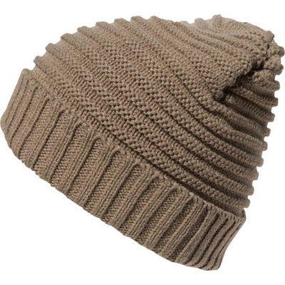 Result Winter Essentials Větruvzdorná pletená čepice s fleecovou podšívkou hnědá fenyklová černá