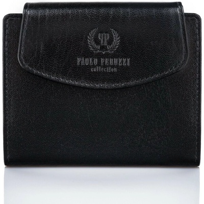 Paolo Peruzzi Dámska kožená peňaženka s RFID čierna T-12-BL