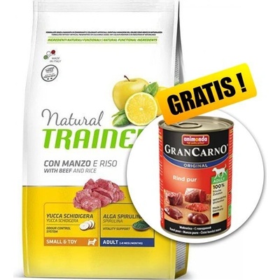 Nova Foods Trainer Natural Small & Toy Adult hovězí 7 kg
