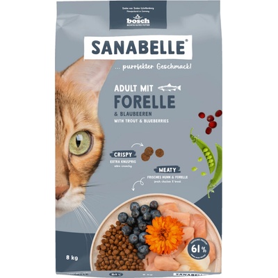 Sanabelle Adult so pstruhom a čučoriedkami 8 kg