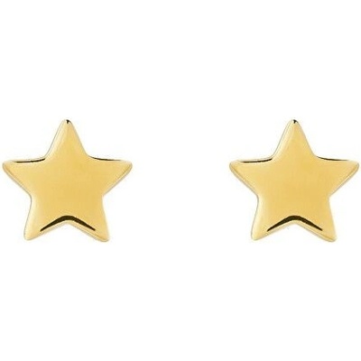 Preciosa minimalistické pozlátené náušnice kôstky Moon star 5364Y00