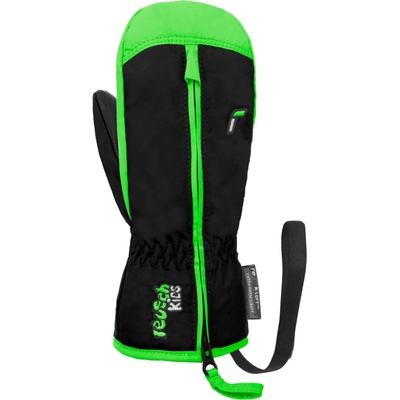 Reusch Ben Mitten Detské lyžiarske rukavice black/neon green