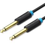 Vention 6.5mm jack/M - Кабел 6.5mm jack/M, (черен, позлатен), 3 m, кабел