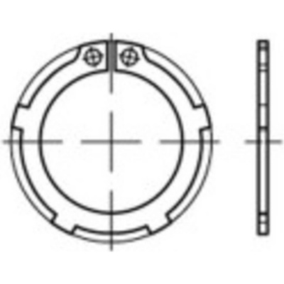 TOOLCRAFT 135188 pojistné kroužky vnitřní Ø: 27.9 mm vnější Ø: 39.9 mm DIN 983 pružinová ocel 250 ks