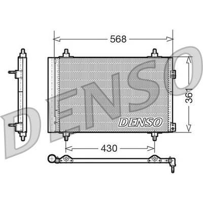 Kondenzátor klimatizace DENSO DCN07008