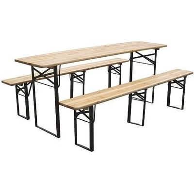 STREND Set Pivní DORTMUND Medium3, stůl 200x50x77 cm, 2x lavice 200x25x47 cm, dřevo 27 mm ST802028A