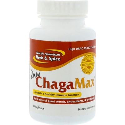 North American Herb & Spice Raw ChagaMax 90 kapslí
