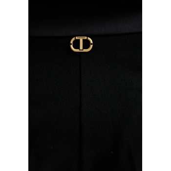 Twinset Къс панталон с вълна Twinset в черно с изчистен дизайн с висока талия 252TT2125 (252TT2125)