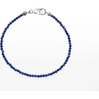 SVĚT KAMENŮ s.r.o. Stříbrný náramek lapis fazetovaný 2 mm 00256667