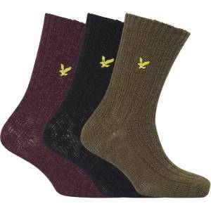 Lyle and Scott Чорапи Lyle and Scott 3 Pack of Chunky Knitted Socks - Multi colour