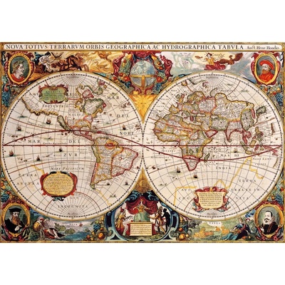 Bluebird Puzzle - Puzzle Antique World Map - 1 000 piese