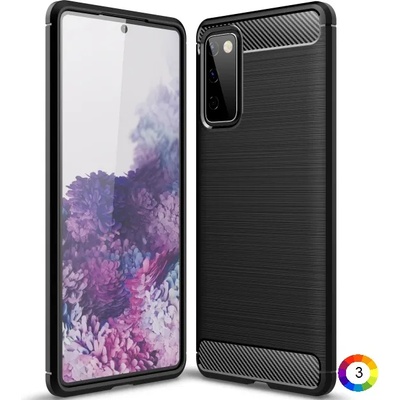 Samsung Galaxy S20 FE 5G Удароустойчив Carbon Fiber Калъф и Протектор