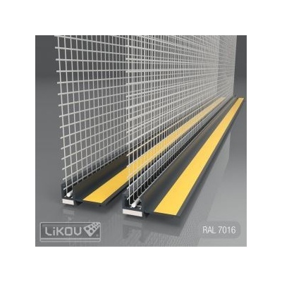 LIKOV LS-VHL 06 lišta okenní začišť. 6mm s krycí lam. a s tk.100mm délka 2,4m antracit