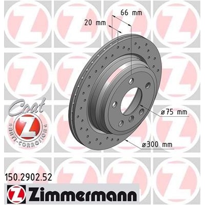 ZIMMERMANN Brzdový kotúč 150290252