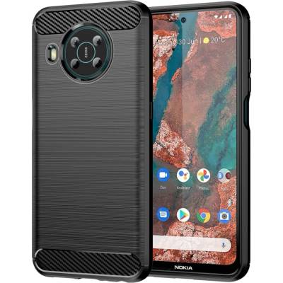 HQWear Carbon Case Гъвкав Кейс за Nokia X100 black (9145576249086)