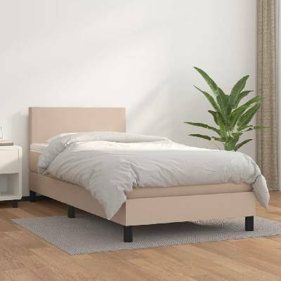 vidaXL 3140987 Boxspring postel s matrací umělá kůže / Barva cappuccino