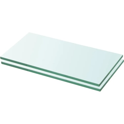 vidaXL Рафтове, 2 бр, панели прозрачно стъкло, 20x30 см (3051546)