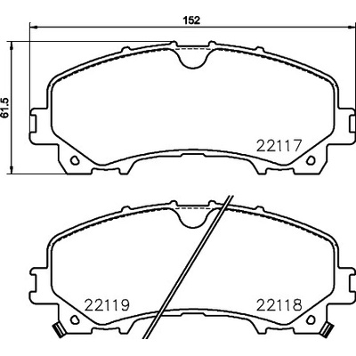 BREMBO Sada brzdových platničiek kotúčovej brzdy P56106