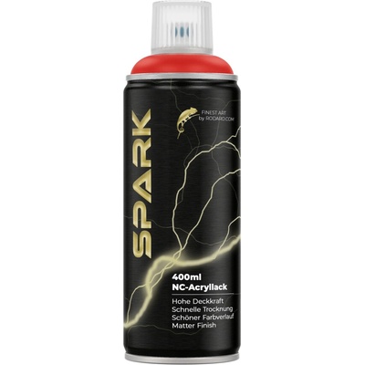 Spark akrylová matná farba 400 ml jasná signálna červená