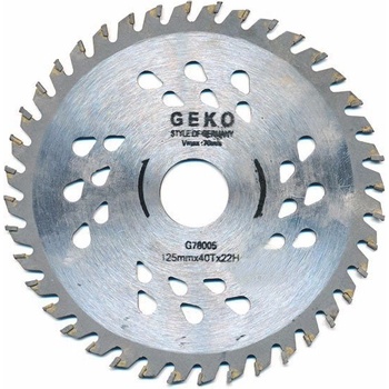 GEKO Kotouč pilový s SK plátky (vidiový), 125x40Tx22mm
