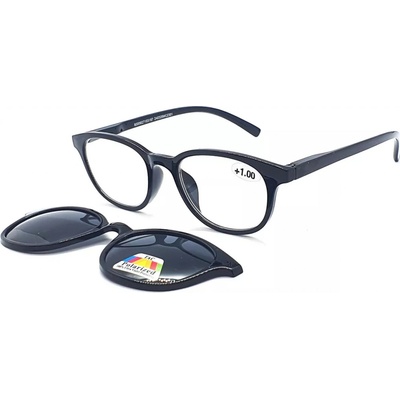 HB Dioptrické brýle MC2301 black flex + polarizační klip