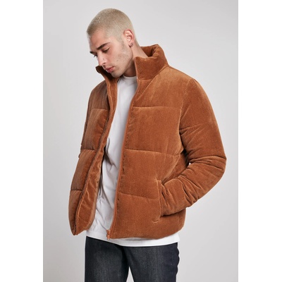 Urban Classics Мъжко яке в кафяво Urban Classics Boxy Corduroy PufferUB-TB3811-00786 - Кафяв, размер S