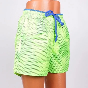 Image 1 of Мъжки къси панталони в неоново зелено и синя връзка