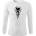 DRAGOWA FIT-T Тениска с дълъг ръкав Skull, бяла, 160 г/м2 (5659)