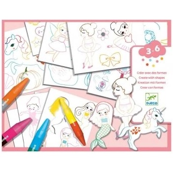 DJECO - Творчески комплект - Създай шаблони - Момичета (DJ08996)