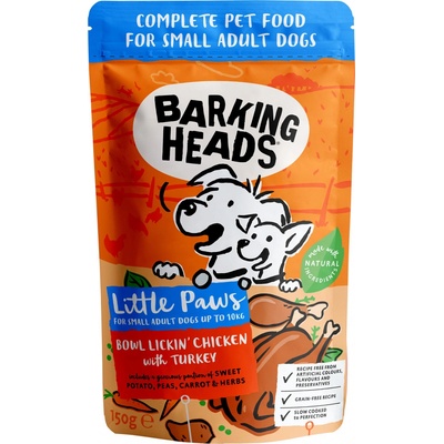 Barking Heads Little Paws Bowl Lickin 'Chicken & Turkey 150 g