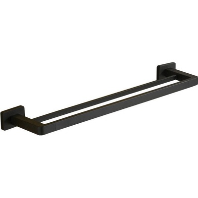 Mexen Asis двойна закачалка за кърпи, черна - 7017625-70 (7017625-70)