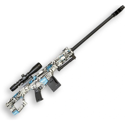 Sunny Blaster Barret, снайперска пушка за водни гел топчета с аксесоари, синя (barret-blue)