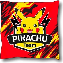 Sahinler Polštář Pokémon Pikachu Team červený 40x40