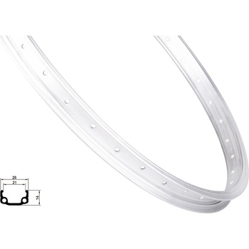Ráfek REMERX RMX21 406x21, 36děr, stříbrný