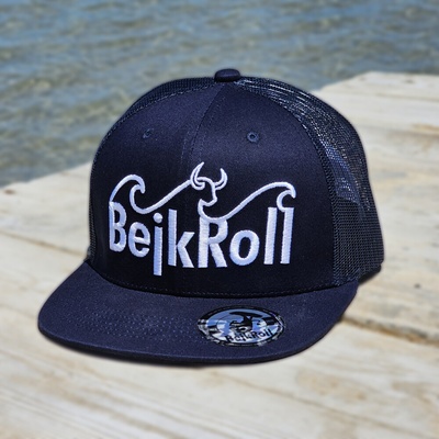 BejkRoll Snap Trucker Navy Silver rovné Wave Logo Center