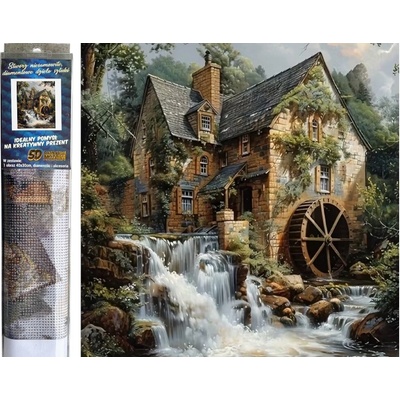 NORIMPEX Diamantové malování Mlýn 30 x 40 cm – Sleviste.cz