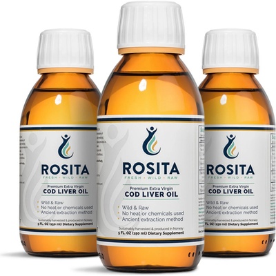 Rosita Extra panenský olej z tresčej pečene tekutý 3 x 150 ml