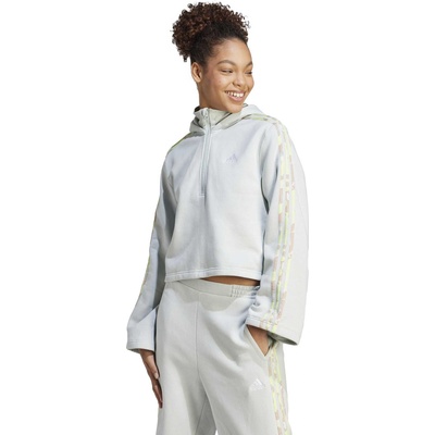 Adidas Суитшърт Floral Graphic 3-Stripes Fleece Hoodie