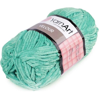 Pletací žinylková příze Velour 100 g Varianta: 9 (864) tyrkysová, Balení: 1 ks 47833/111844/228086