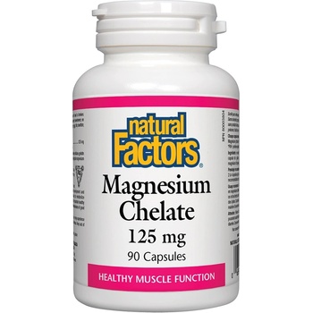 Natural Factors Magnesium Chelate 125 mg, 90 Capsules