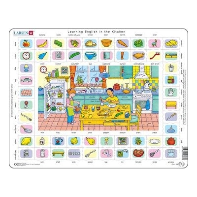 Larsen - Пъзел: Образователен - "Научи английски 1" - 70 части, голям