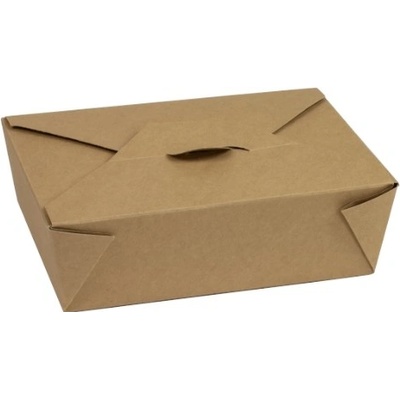 Papierový MENU BOX 195x140x65 mm, 1800 ml, hnedý kraft
