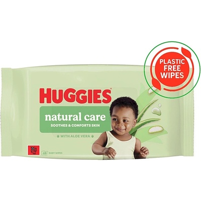 HUGGIES Natural aloe vera vlhčené obrúsky 48 ks