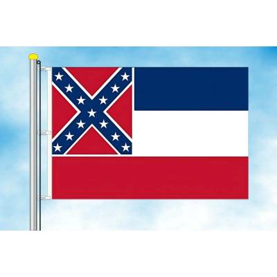 LIBEA, s.r.o. Mississippi vlajka z let 1894-2020 Rozměr: 40×60 cm, Uchycení: Karabiny na stožár