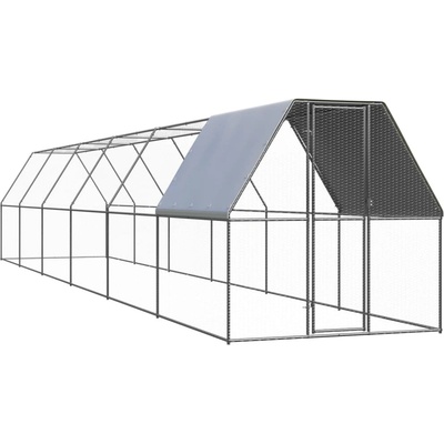 vidaXL Venkovní klec pro kuřata 2 × 12 × 2 m pozinkovaná ocel 9799.3089323