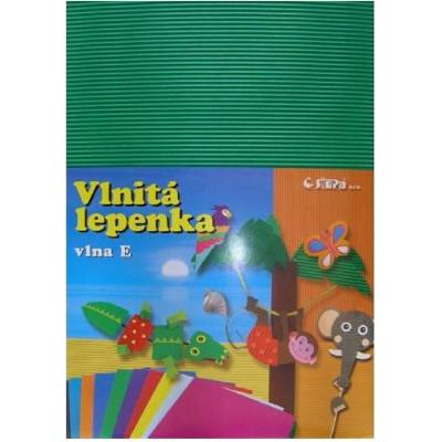 Barevná vlnitá lepenka B4 10ks zelená