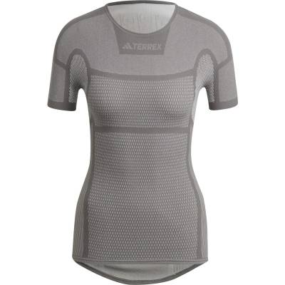 adidas Дамска тениска Adidas Terrex Drynamo Short Sleeve T-Shirt Womens - Grefiv/ White