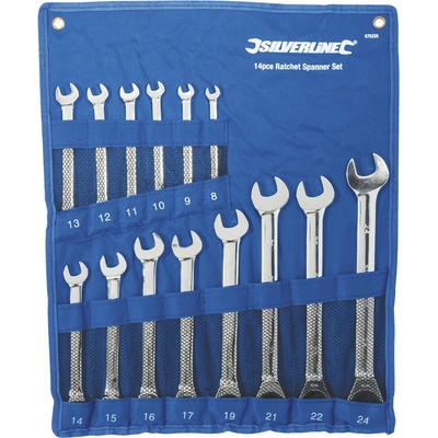 Silverline Kľúče račňové očkoploché 8 24 mm súprava 14 ks 675226