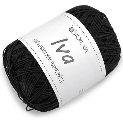 Háčkovací příze macrame Iva na tašky 75 g Varianta: 11 černá, Balení: 1 ks 62467/162714/290329