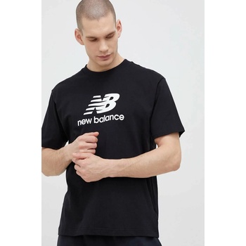 New Balance Памучна тениска New Balance в черно с десен (MT31541BK)